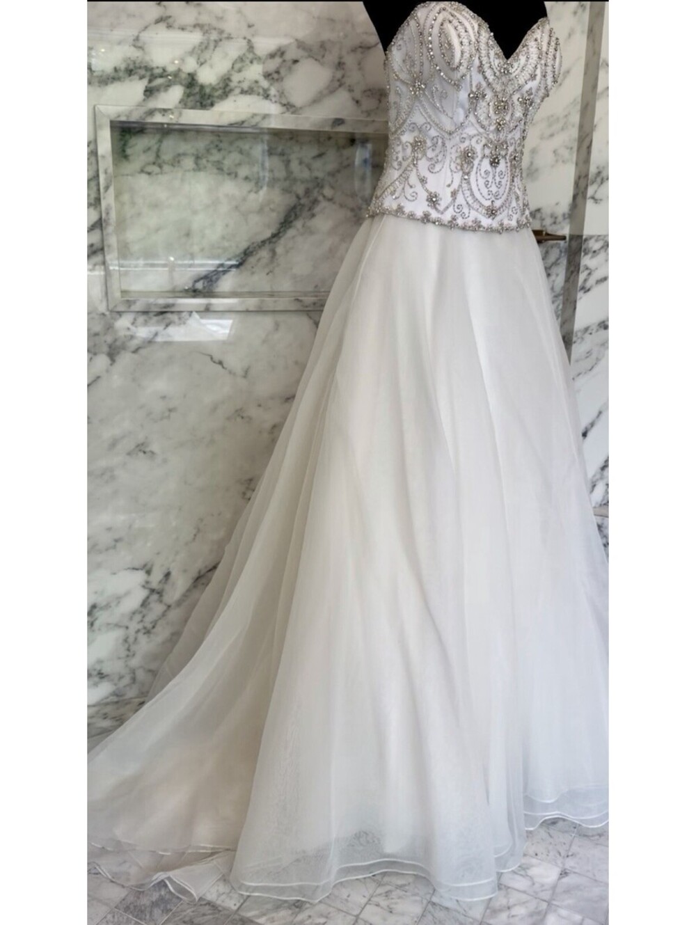 Alfred Angelo Bridal Gown 2pc Beaded Corset Skirt Ivory Sz 10/12 NWT Vintage